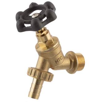 Messing Wasserhahn natur Handrad, Tülle