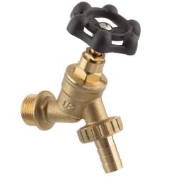 Messing Wasserhahn natur Handrad, T&uuml;lle