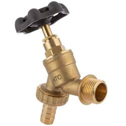 Messing Wasserhahn natur Handrad, T&uuml;lle