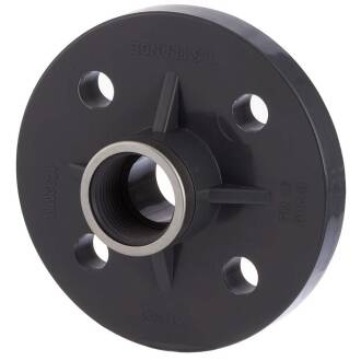 Flangia fissa in PVC-U con filetto femmina rinforzato