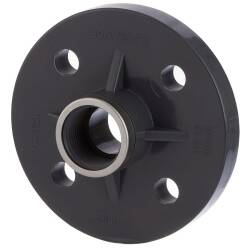 U-PVC fixed flange with reinforced female thread