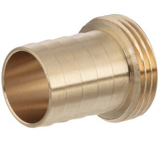 Messing Schlauchtülle flachdichtend,  Aussengewinde ohne Achtkant x Tülle