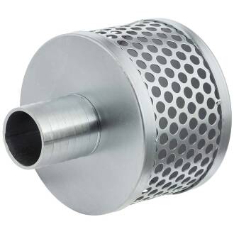 Galvanized suction strainer with hose nozzle