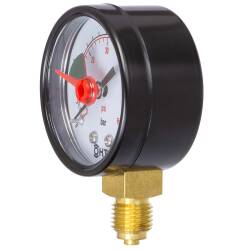 HTC&copy; Manometer 2" Au&szlig;engewinde 0 - 4bar Trocken radial 1/4"