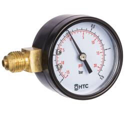 HTC&copy; Manometer 2" Au&szlig;engewinde -1 bis +1,5bar Trocken seitlich links 1/4"