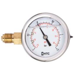 HTC&copy; Manometer 2" Au&szlig;engewinde -1 bis +1,5bar Glycerinf&uuml;llung seitlich links 1/4"