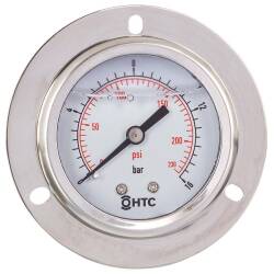 HTC&copy; Einbaumanometer 2" Au&szlig;engewinde 0 - 16bar Glycerinf&uuml;llung axial zentriert 1/4"