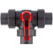 U-PVC 3 way ball valve, adjustable, solvent socket