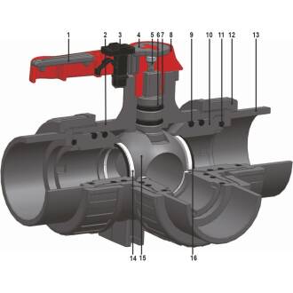Ersatzteile HTC© 3Wege Kugelhahn AK1150 / AK1160 - 50mm
