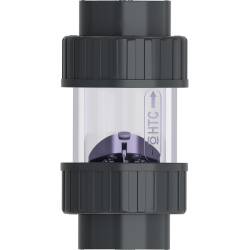 U-PVC solvent check valve with nuts