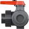 U-PVC 3 way ball valve, adjustable, solvent socket