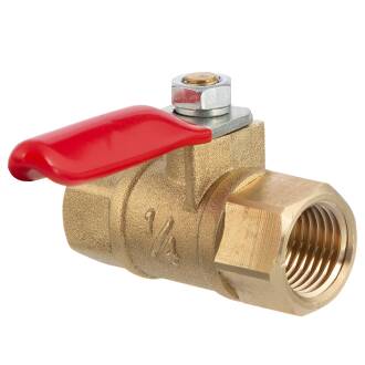 Messing Mini Kugelhahn für Druckluft o.ä.