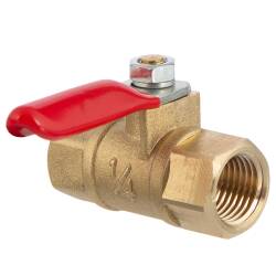 Messing Mini Kugelhahn f&uuml;r Druckluft o.&auml;.