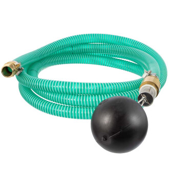 Ansauggarnitur Ansaugschlauch 25mm (1" Schlauch) Gewinde Verschraubung Schwimmerkugel 4m