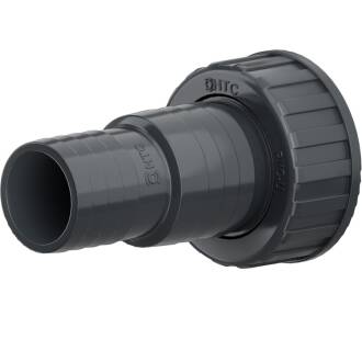 U-PVC hose tail with female thread and nut