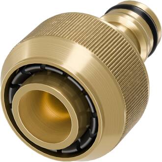 Brass Quick-Click coupling with hose tail