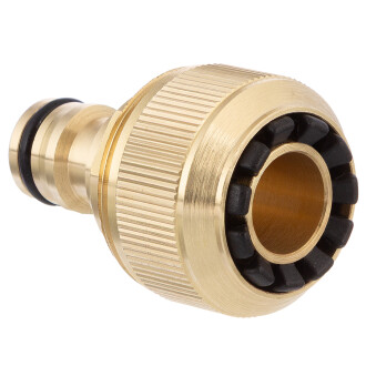 Brass Quick-Click coupling with hose tail