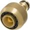 Brass Quick-Click coupling with hose tail