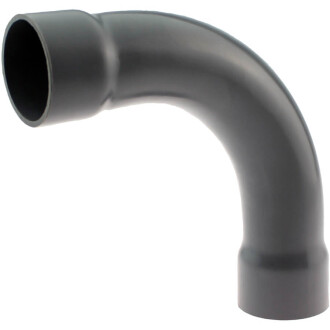 PVC-U Bogen 90° kurz aus Rohr 10bar, 2fach Klebemuffe 90mm, 10er Pack