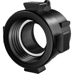 IBC container coupling with female thread