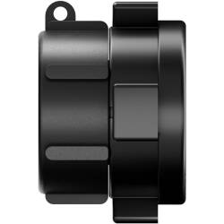 IBC container coupling with female thread