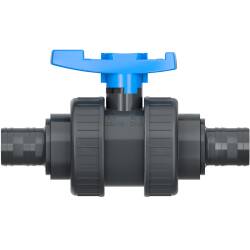 U-PVC and HDPE 2 way ball valve hose tail with nuts