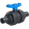 U-PVC and HDPE 2 way ball valve hose tail with nuts