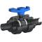 U-PVC and HDPE 2 way ball valve hose tail with nuts