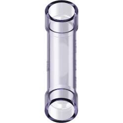 PVC-U Bogen 90&deg; Transparent, Spritzguss PN 16, 2fach Klebemuffe
