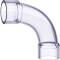 PVC-U Bogen 90° Transparent, Spritzguss PN 16, 2fach Klebemuffe