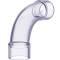 PVC-U Bogen 90° Transparent, Spritzguss PN 16, 2fach Klebemuffe