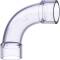 PVC-U Bogen 90° Transparent, Spritzguss PN 16, 2fach Klebemuffe