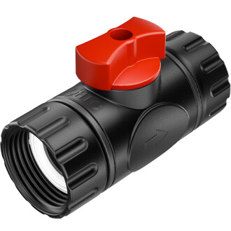 PP mini ball valve with female thread, PN 4