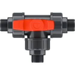 PVC-U 3-Wege-Kugelhahn ECO T-Bohrung, Aussengewinde