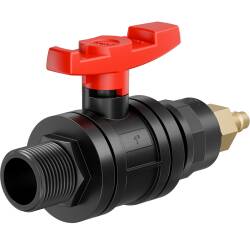 PP 2 way ball valve compression fitting x female thread...